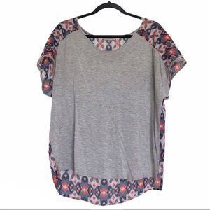 Pixley Mixed Media Dolman Sleeve Top M